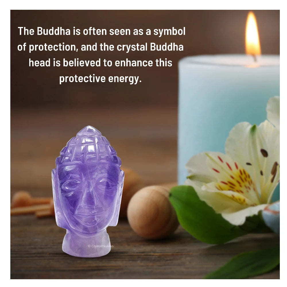 Amethyst Buddha Head