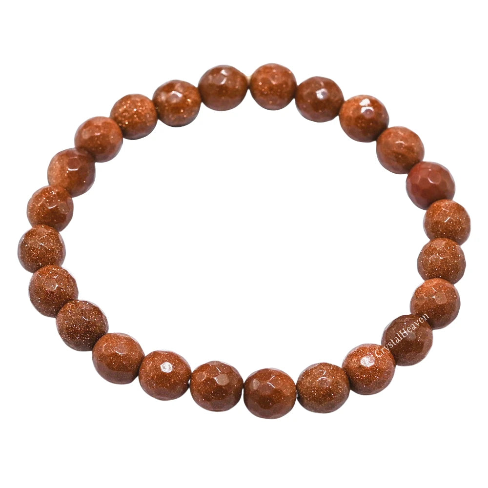 Red Goldstone Bracelet (Faceted-Stretchable)