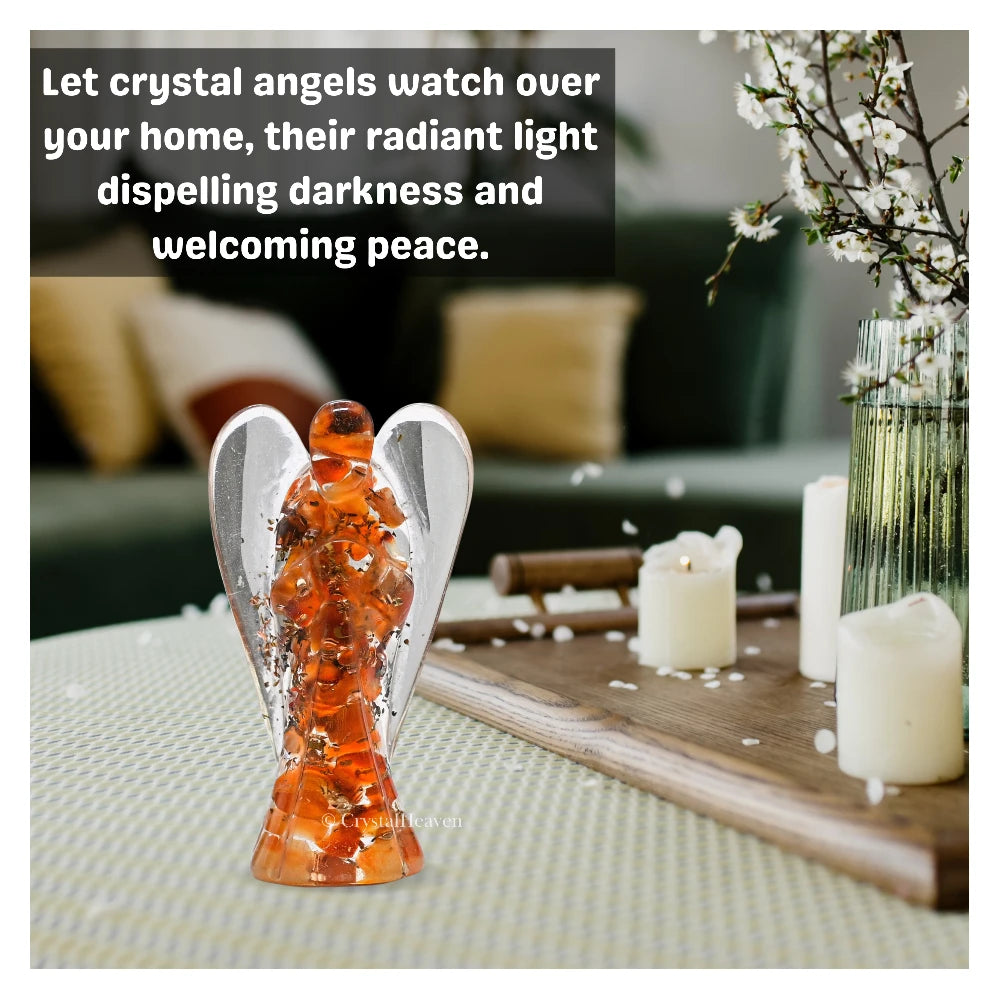 Carnelian Crystal Orgone Angel (2 Inch)