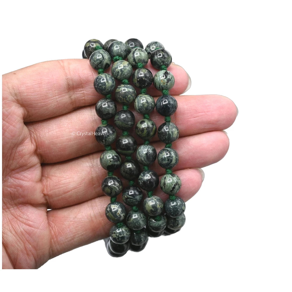 Kambaba Jasper Japa Mala (Hand Knotted)