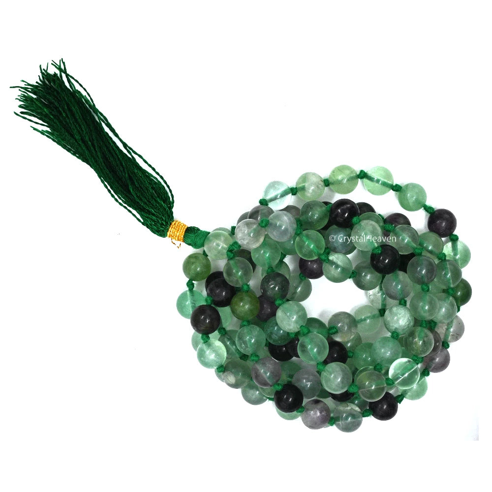 Multi Fluorite Japa Mala (Hand Knotted)