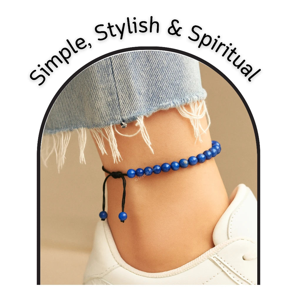 Lapis Lazuli Anklet (Without Knot)