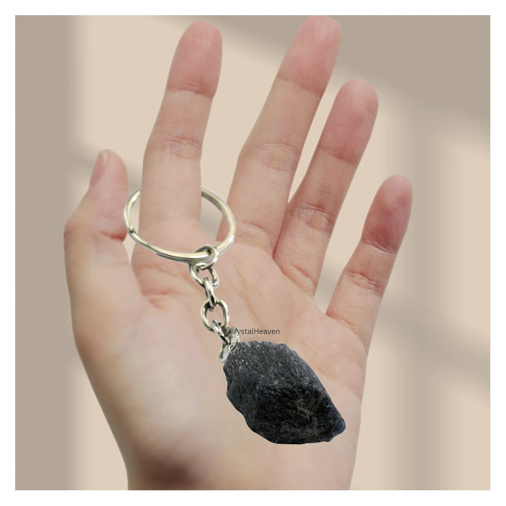 Iolite Crystal Keychain (Raw)