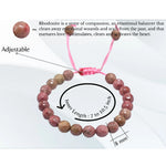 Pink Rhodonite Bracelet (Faceted-Adjustable)