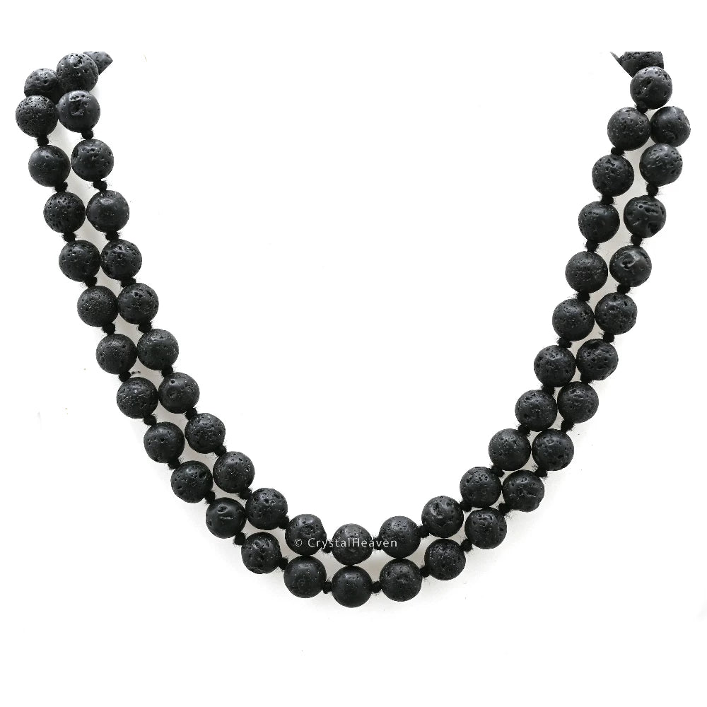 Lava Stone Japa Mala (Hand Knotted)