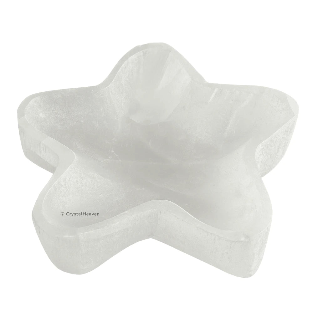 Selenite Crystal Charging Bowl - Star