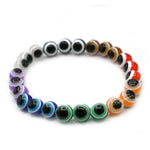 Multi Evil Eye Bracelet (3 By 3 Beads)