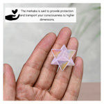 Angel Aura Rose Quartz Crystal Merkaba (15-20 mm)