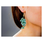 Amazonite Crystal Earrings (Gold)