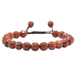 Red Black Jasper Bracelet (Faceted-Adjustable)