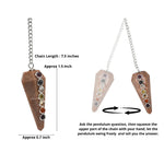 Peach Moonstone Pendulum with Chakra Beads