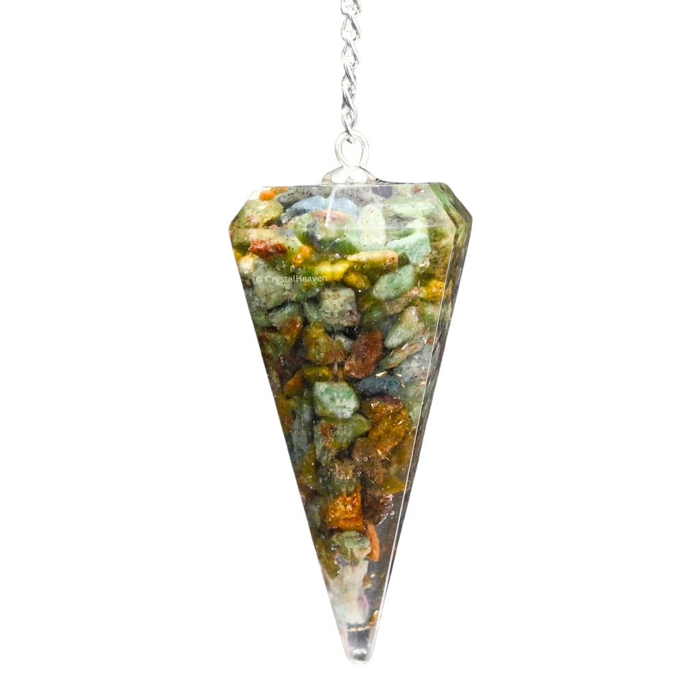 Ruby Zoisite Crystal Orgone Pendulum