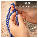 Sodalite Crystal Tasbih (Silver)