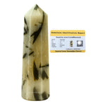 Green Tourmaline in Quartz Crystal Tower (2" to 3" inch)