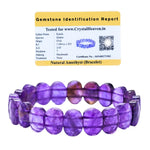 Amethyst Faceted Beads Bracelet - Oval Stone