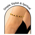 Yellow Calcite Anklet (Hand Knotted)