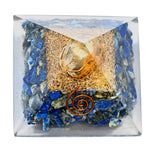 Lapis Lazuli Crystal Orgone Pyramid - Coil