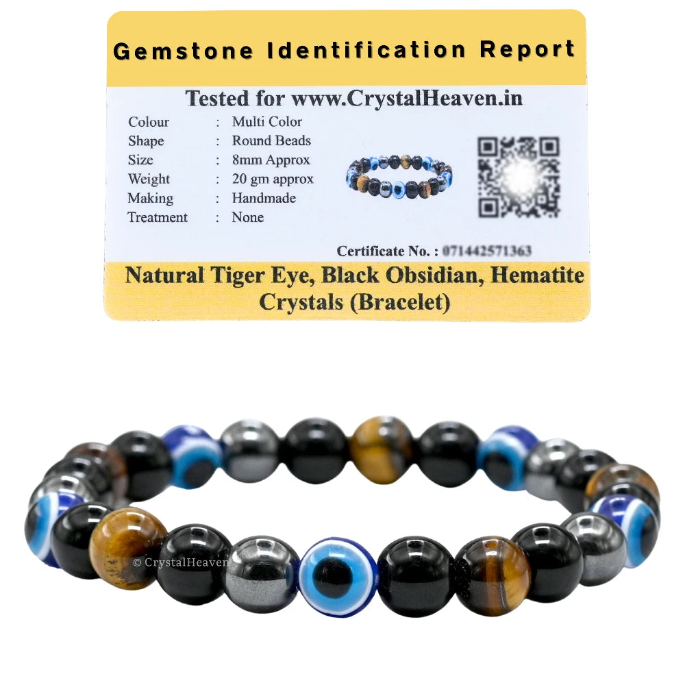Evil Eye Bracelet for Men Women (Strechable)