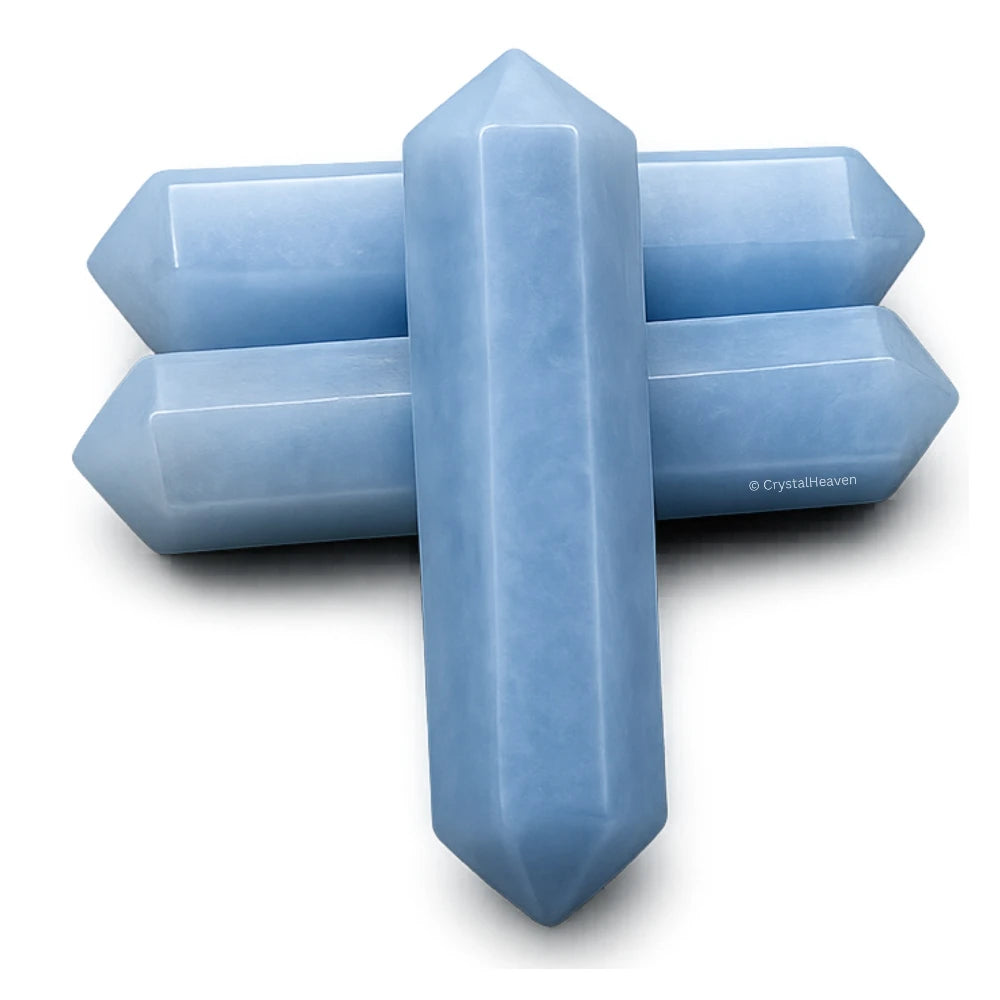 Angelite Pencil Points (Double Terminated) (Set of 3)