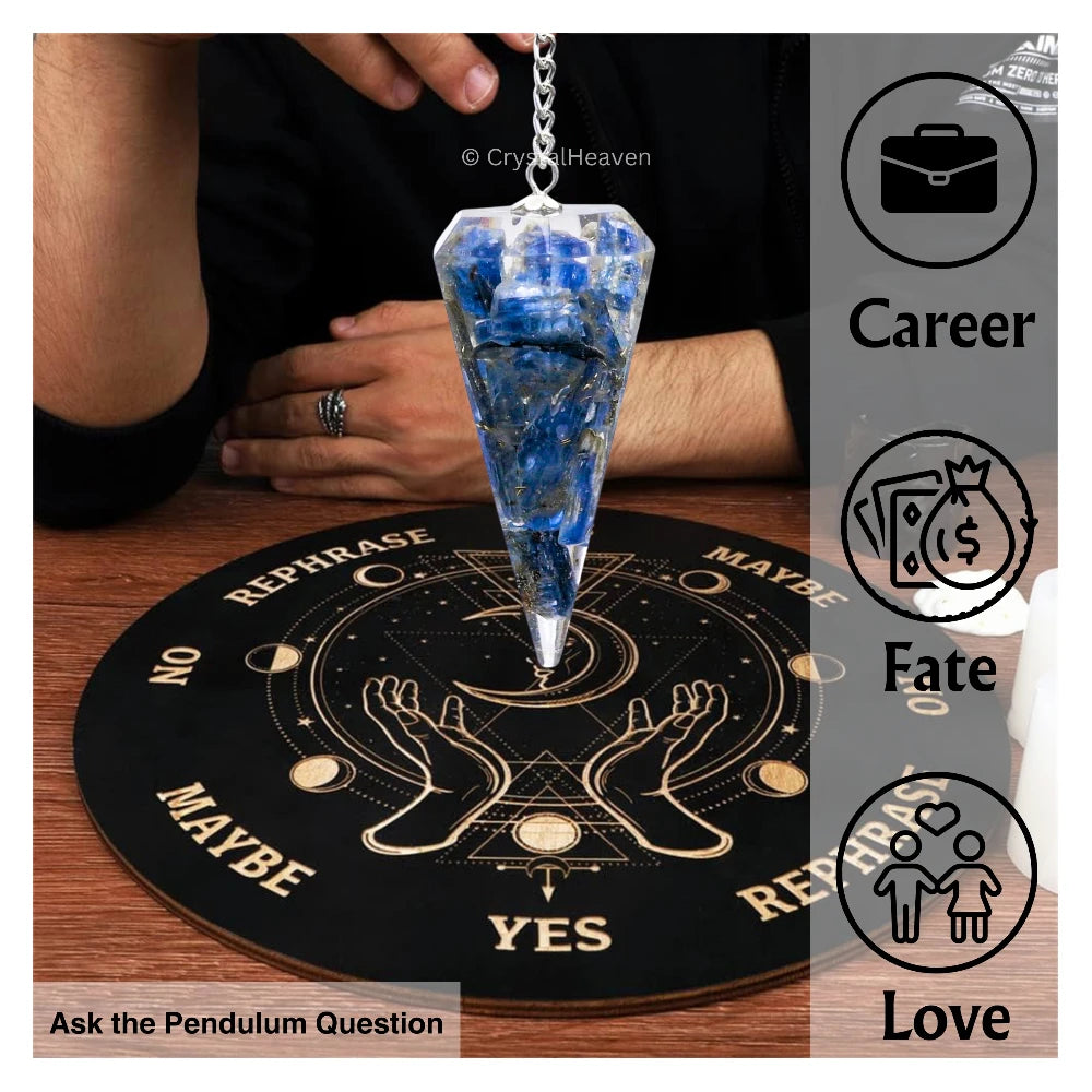 Kyanite Crystal Orgone Pendulum