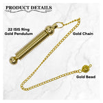 Metal Brass Pendulum - 22 ISIS ring gold (MP115)