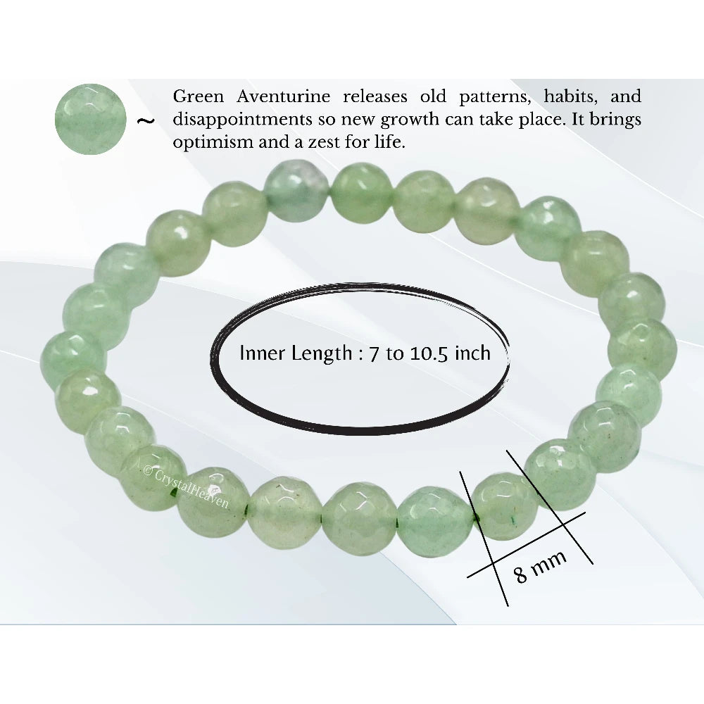 Green Aventurine Bracelet (Faceted-Stretchable)