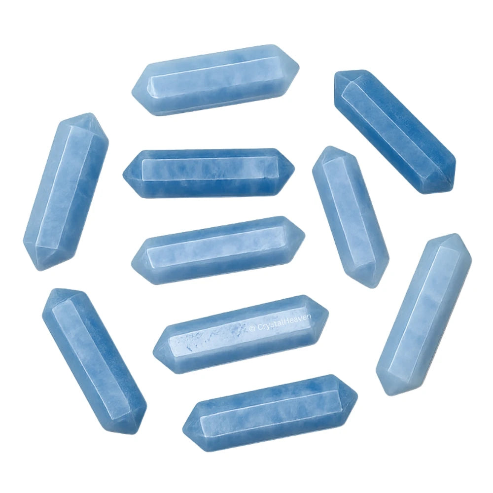 Angelite Pencil Points (Double Terminated) (Set of 3)