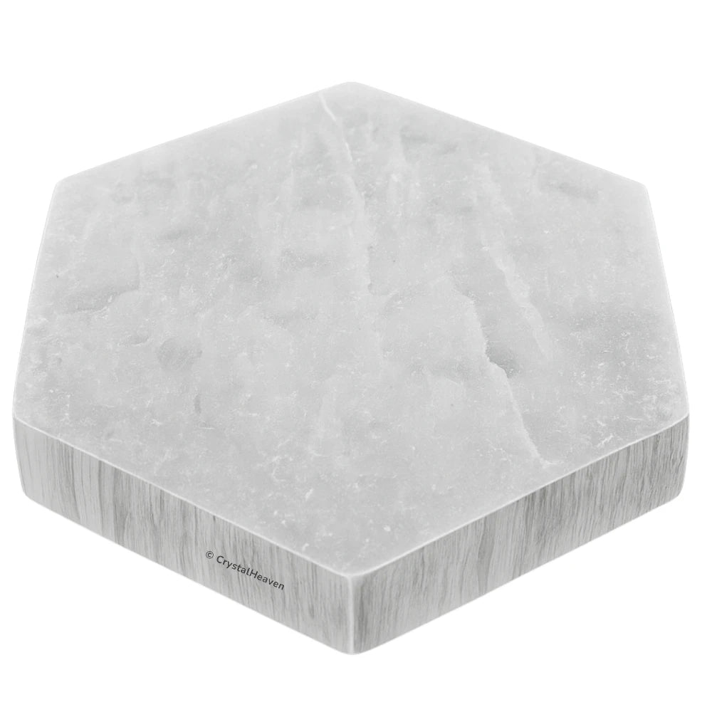 Selenite Charging Plate - Hexagon (4 Inch)