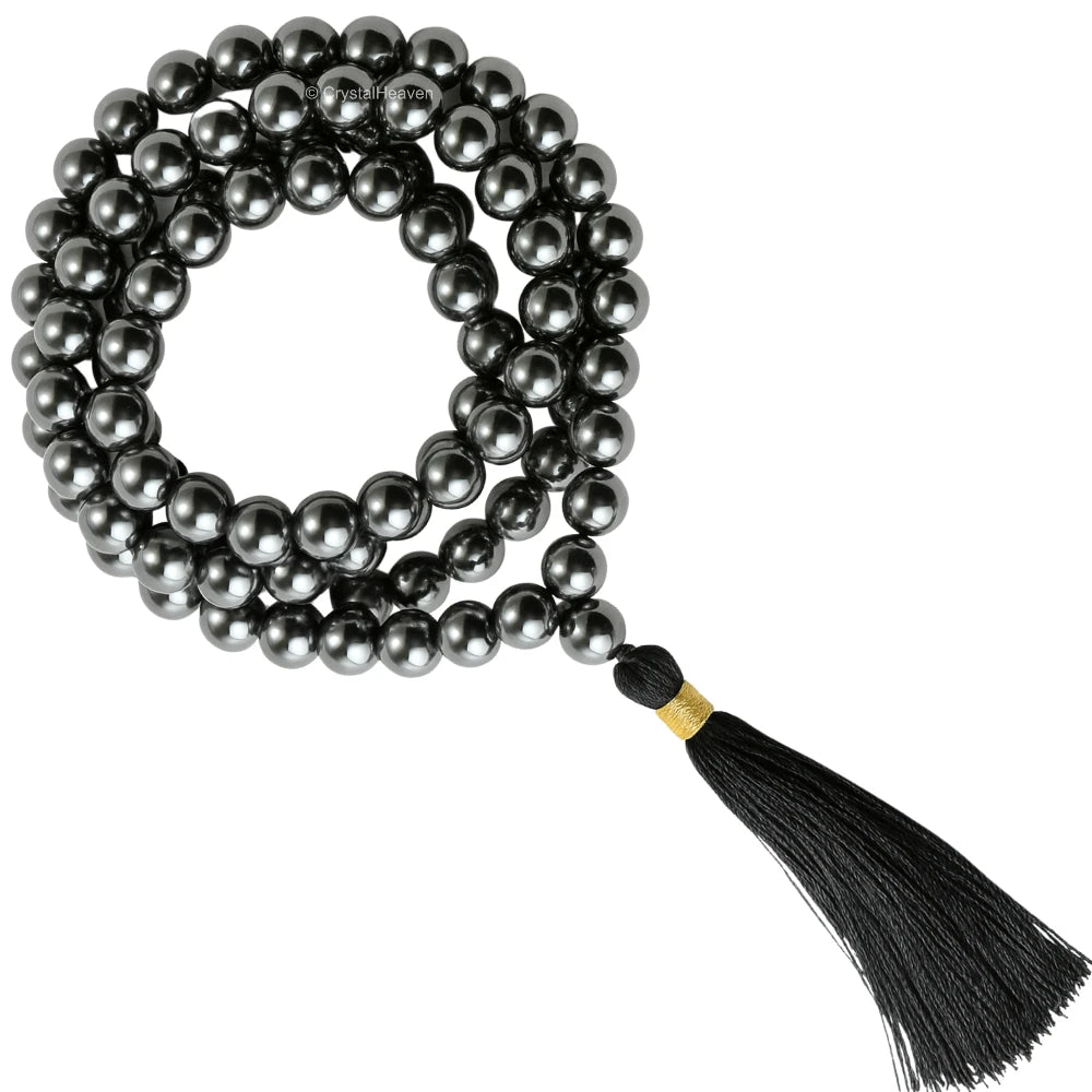 Hematite Japa Mala (Without Knot)