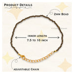 Green Cats Eye Bracelets - 2mm Faceted Beads (Gold)