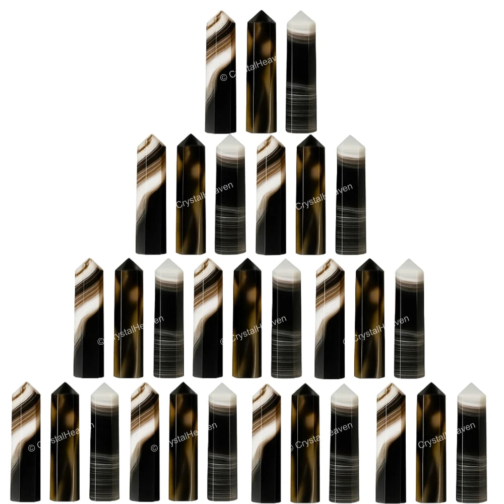 Black Onyx Pencil Points (Set of 10)