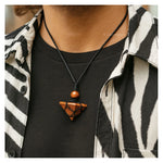 Mariyam Jasper Pyramid Macrame Pendant Necklace