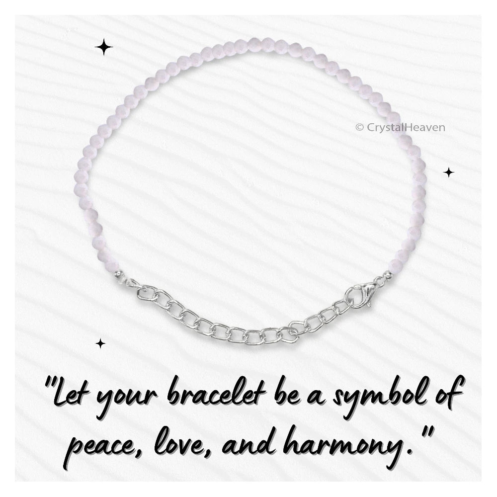 Rainbow Moonstone Bracelets - 2mm Faceted Beads (Silver)