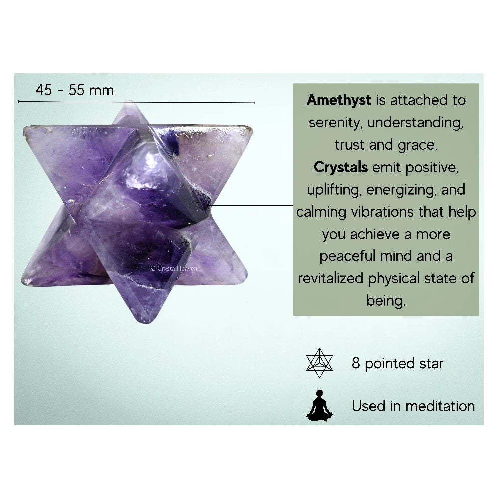 Amethyst Crystal Merkaba (45-55 mm)