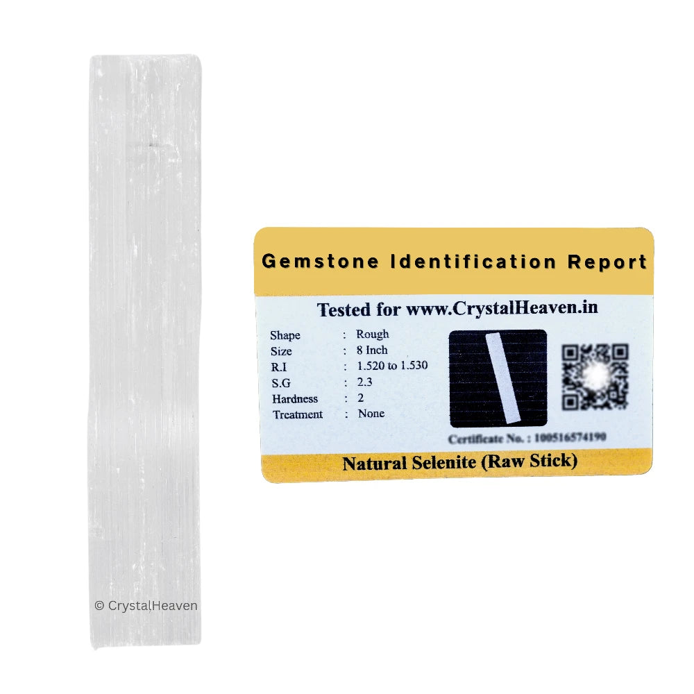 Selenite Wand Charging Plate Stick - 8" Inch (Pack of 3)