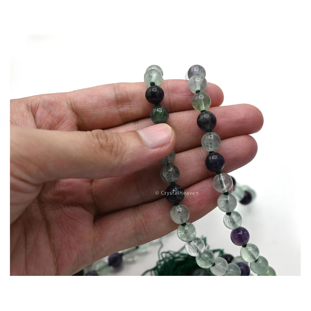 Multi Fluorite Japa Mala (Hand Knotted)