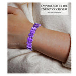 Amethyst Faceted Beads Bracelet - Oval Stone