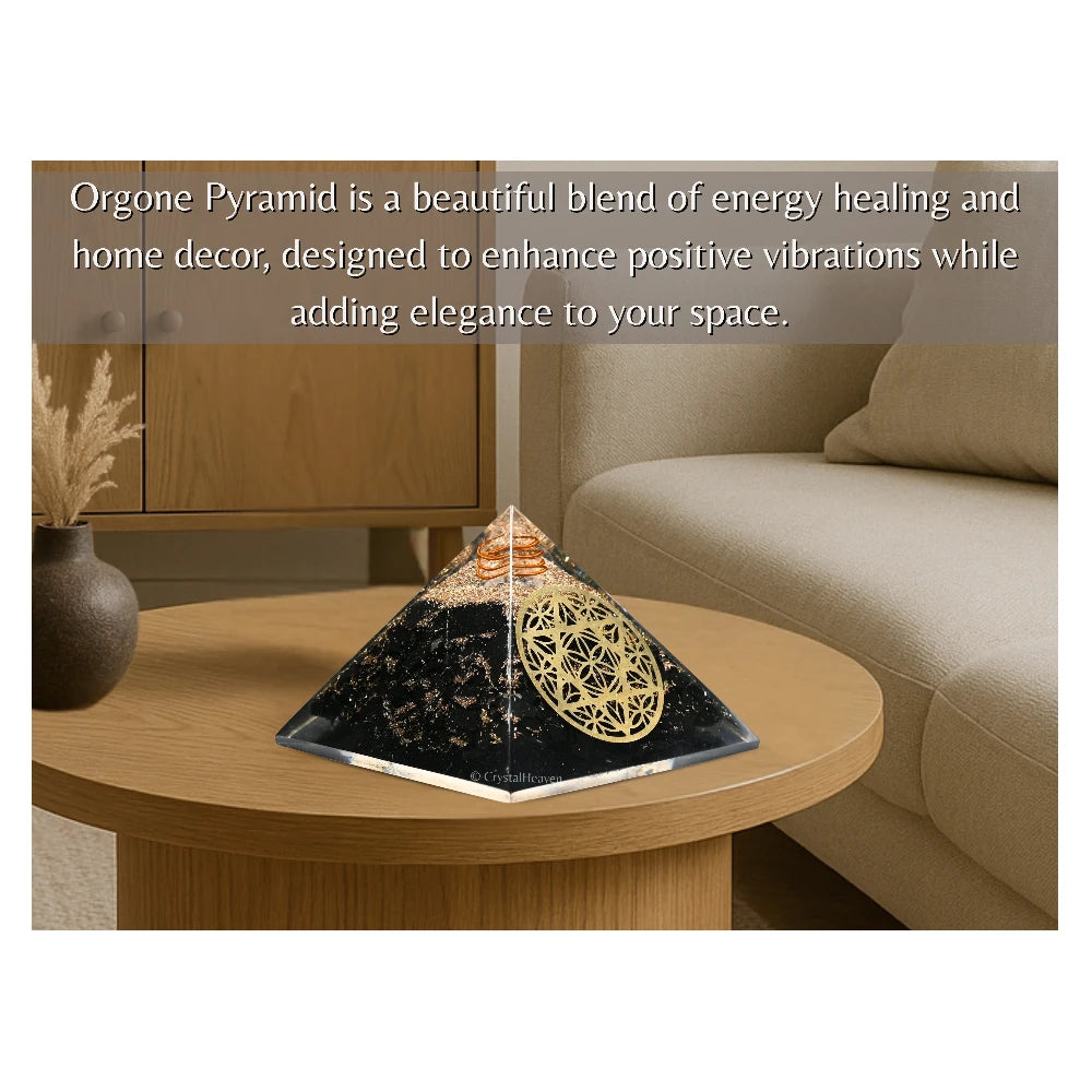Black Tourmaline Orgone Pyramid (Star Of David)