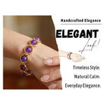 Amethyst Bracelet - Round Gold Chain