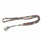 Botswana Agate Crystal Tasbih (Silver)