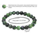 Ruby Zoisite Bracelet (Elastic)