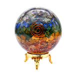 7 Chakra Crystal Orgonite Ball (2.5 Inch)
