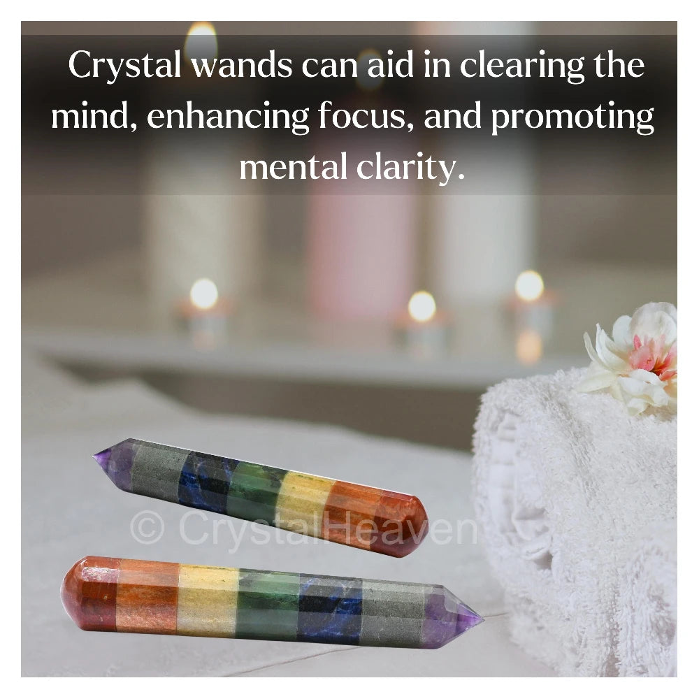 7 Chakra Wand (Faceted)
