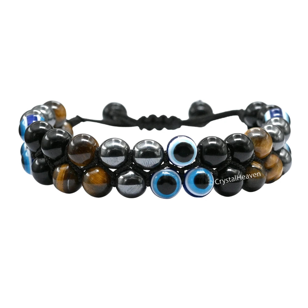 Evil Eye Total Protection Bracelet (Adjustable-Double Layer)