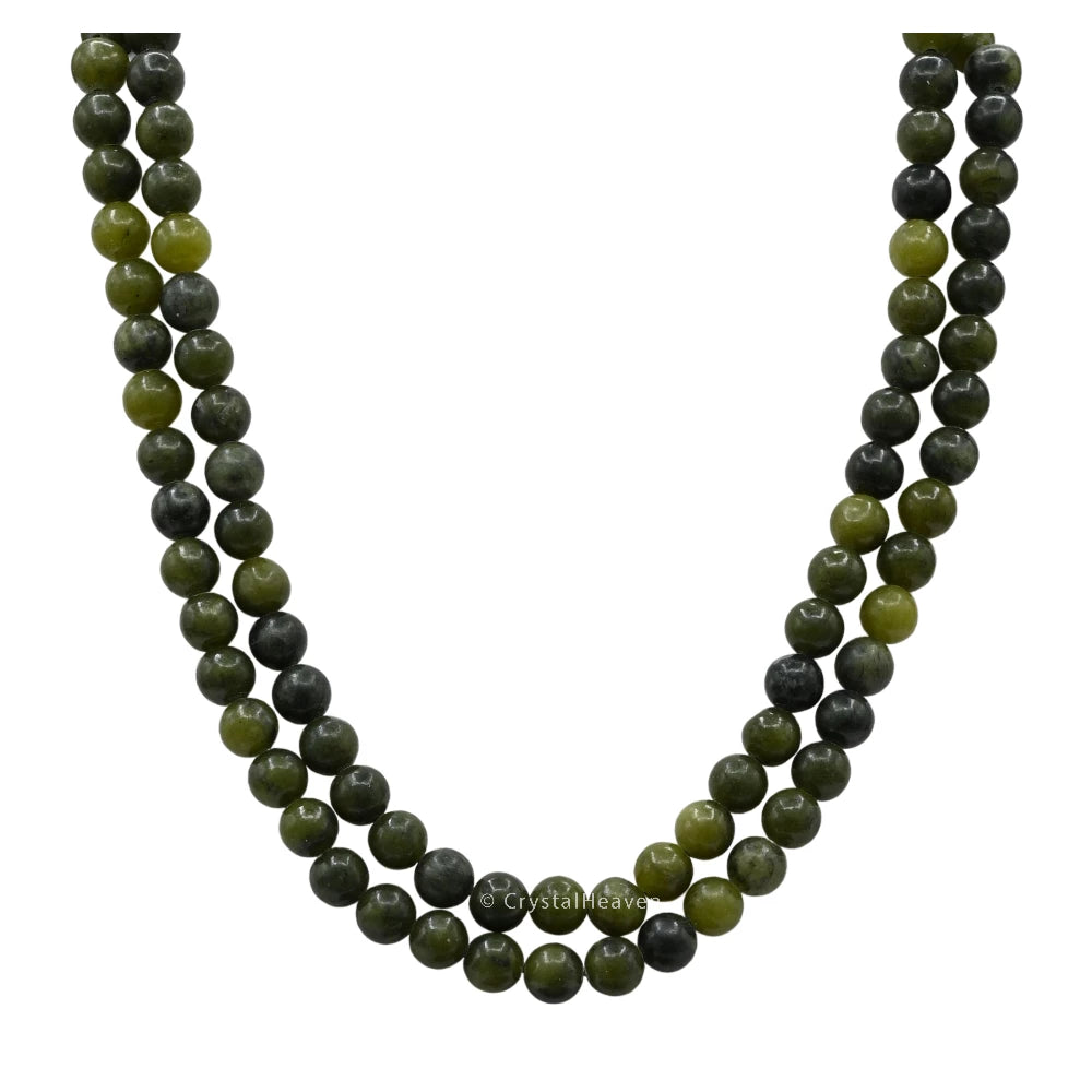 Green Jade Japa Mala (Without Knot)