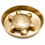 Tortoise with Plate Bass Idol Figurine (80 Gram, 2.5 Inch)