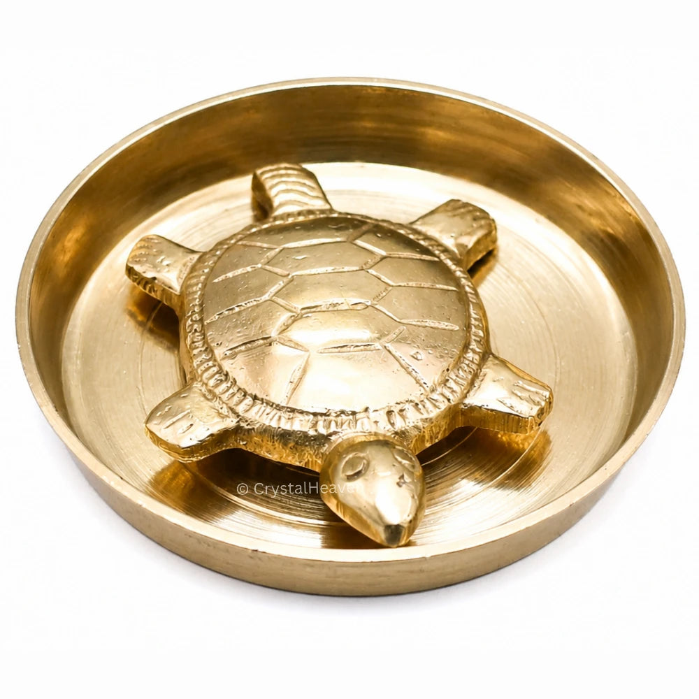 Tortoise with Plate Bass Idol Figurine (80 Gram, 2.5 Inch)