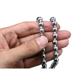 Silver Hematite Japa Mala (Hand Knotted)