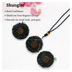 Shungite Necklace - Copper coil