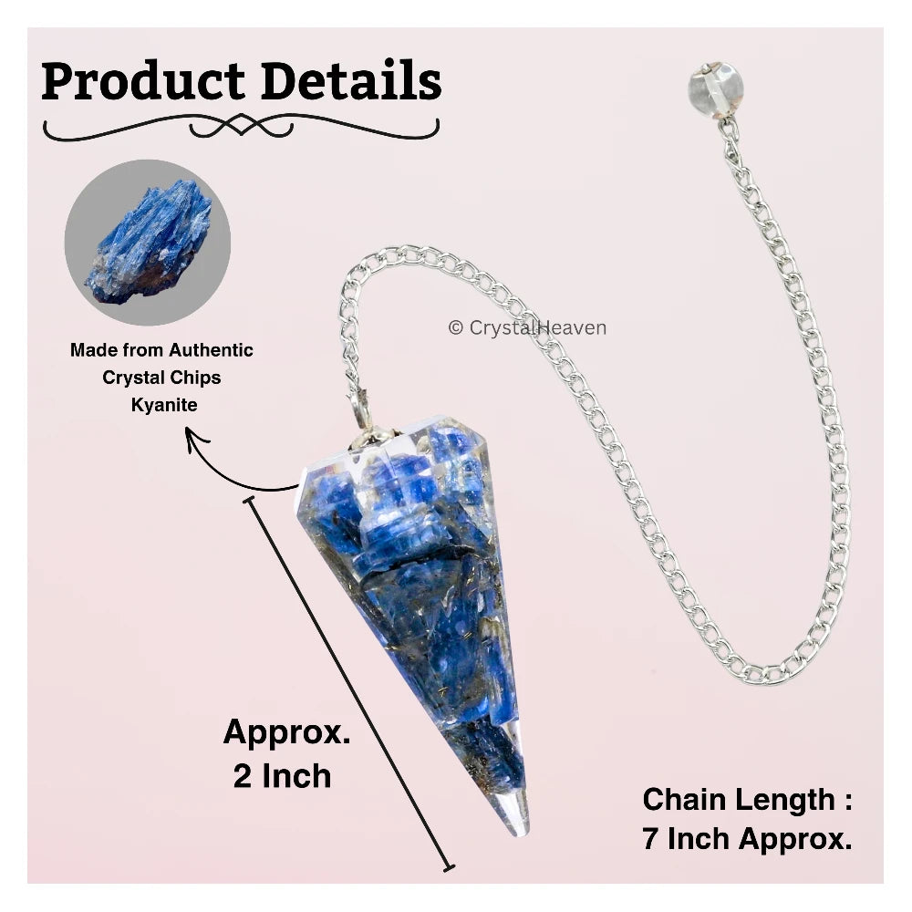 Kyanite Crystal Orgone Pendulum